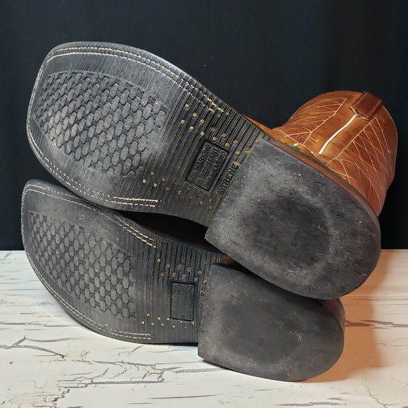 Anderson Bean Cowboy Boots in Saddle Tan - Men's size 9 D - Picture 11 of 12